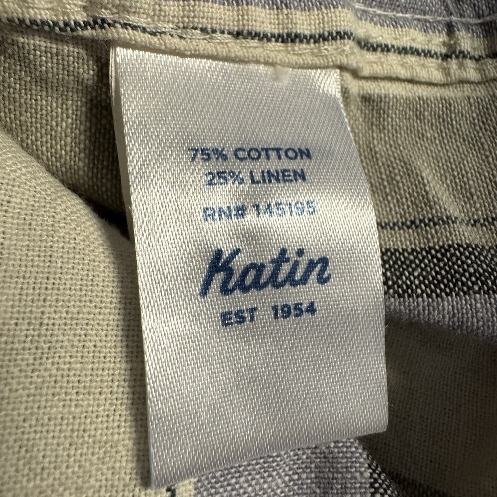 Katin Striped Button-Down Shirt in Blue and Cream - Picture 9 of 9